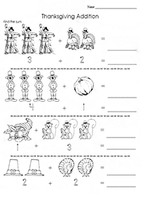 Sumas simples para niños- Hoja de actividad 5