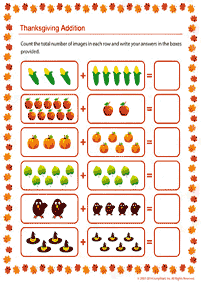 Sumas simples para niños- Hoja de actividad 87