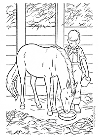 Páginas para colorear de caballos - página 77