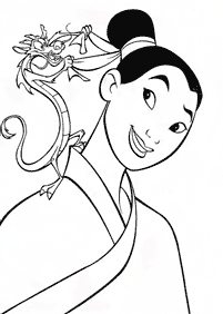 Páginas para colorear de Mulan – página 18