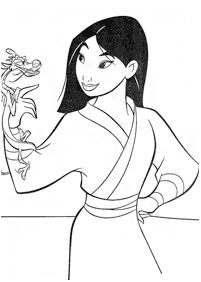 Páginas para colorear de Mulan – página 4