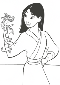 Páginas para colorear de Mulan – página 9