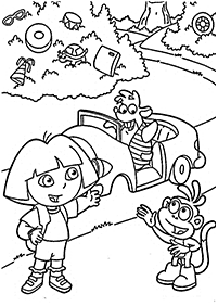 Páginas de Dora para colorear - página 44