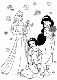 Páginas de princesas para colorear– Página 10