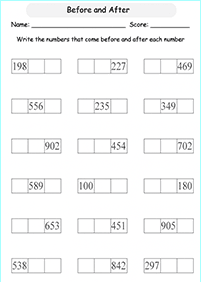 बच्चों के लिए गणित वर्कशीट (कार्यपत्रक) 299