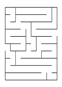 子供向けの簡単な迷路 - ワークシート105