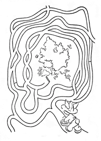 子供向けの簡単な迷路 - ワークシート113