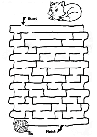 子供向けの簡単な迷路 - ワークシート122