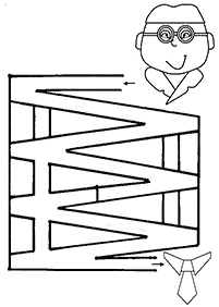 子供向けの簡単な迷路 - ワークシート24