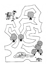 子供向けの簡単な迷路 - ワークシート31