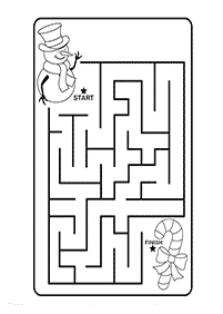 子供向けの簡単な迷路 - ワークシート50