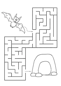 子供向けの簡単な迷路 - ワークシート52