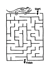 子供向けの簡単な迷路 - ワークシート55