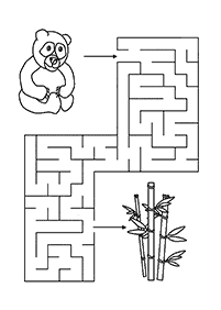 子供向けの簡単な迷路 - ワークシート56