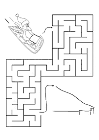 子供向けの簡単な迷路 - ワークシート60