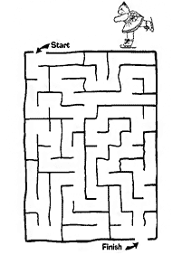 子供向けの簡単な迷路 - ワークシート71