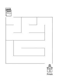 子供向けの簡単な迷路 - ワークシート77