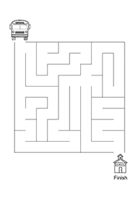 子供向けの簡単な迷路 - ワークシート96