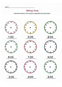 いま何時？（時計）- ワークシート19