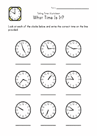 いま何時？（時計）- ワークシート33