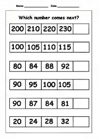 スキップカウント - ワークシート104