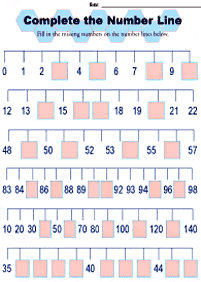 スキップカウント - ワークシート34