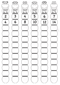 スキップカウント - ワークシート50