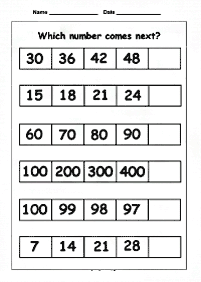 スキップカウント - ワークシート89