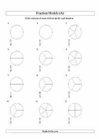 分数ワークシート - ワークシート107