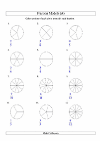 分数ワークシート - ワークシート116