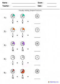 分数ワークシート - ワークシート158