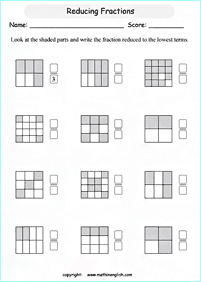 分数ワークシート - ワークシート161