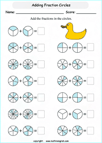 分数ワークシート - ワークシート163