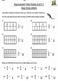 分数ワークシート - ワークシート173