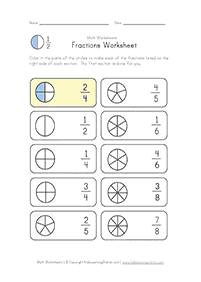 分数ワークシート - ワークシート18