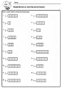 分数ワークシート - ワークシート23