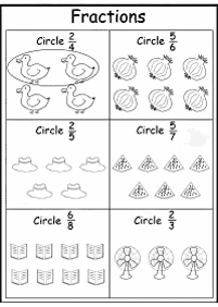 分数ワークシート - ワークシート24