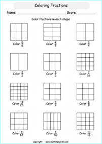 分数ワークシート - ワークシート42