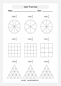 分数ワークシート - ワークシート78