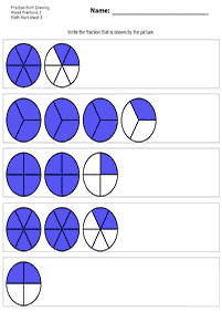 分数ワークシート - ワークシート81