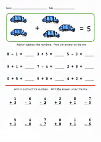 子供向けの簡単な算数 - ワークシート128