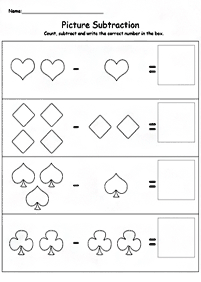 子供向けの簡単な算数 - ワークシート174