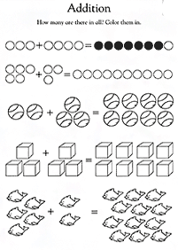 子供向けの簡単な算数 - ワークシート36