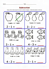 子供向けの簡単な算数 - ワークシート6