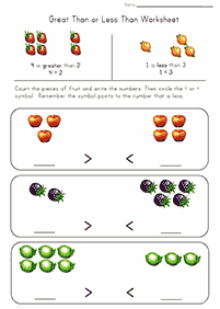 子供向けの簡単な算数 - ワークシート63