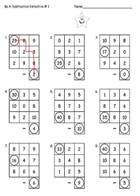 子供向けの引き算 - ワークシート11