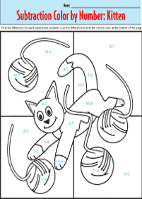 子供向けの引き算 - ワークシート113