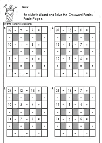 子供向けの引き算 - ワークシート19