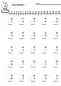 子供向けの引き算 - ワークシート23