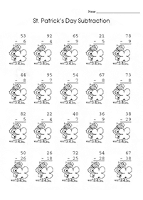 子供向けの引き算 - ワークシート27